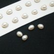 画像1: 1pair 6.5~7mm 1/2 drilled fresh water pearl (1)