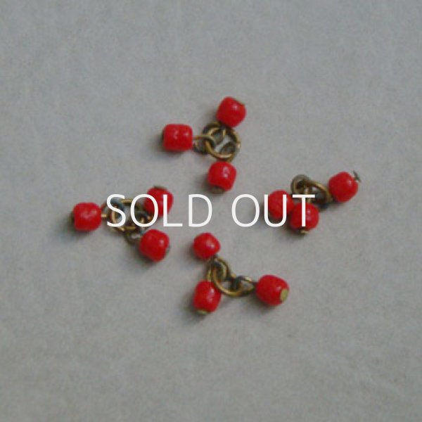 画像1: 2pcs 4mm Red baroque beads cluster (1)