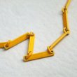 画像2: Yellow enameled flat bar link chain (2)