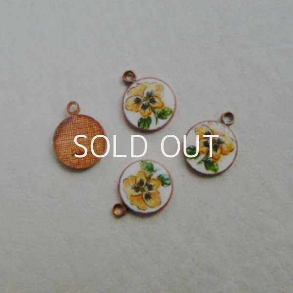 画像1: 10mm "Pansy" enameled charm (1)