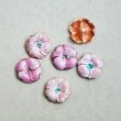 画像1: 13mm "Rose Pink/ White" enameled flower (1)