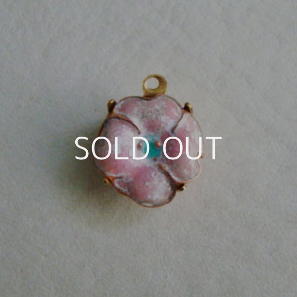 画像3: 13mm "Rose Pink/ White" enameled flower (3)