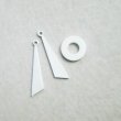 画像1: 3pcs White enameled ring & charm set (1)