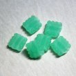 画像3: 4pcs 9mm SQ "Frost Green" flower beads (3)
