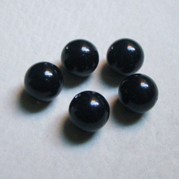 画像1: 2pcs 18mm Jet Black plastic beads (1)