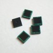 画像1: 9mm SQ "Malachite & Onyx" inlaid cabochon (1)