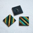 画像1: 16mm SQ "Malachite/Onyx/Tiger Eye" inlaid cabochon (1)