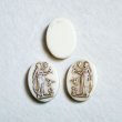 画像1: 18x13 OV Ivory "Lady with bird" cameo L & R (1)