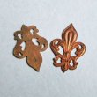 画像2: 29x20 aged copper "Fleur De Lis" stamping (2)