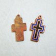 画像1: 23.5x13 enameled copper Cross charm (1)