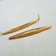 画像1: brass "Ornate" long oval prong back finding (1)