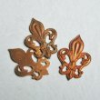 画像1: 29x20 aged copper "Fleur De Lis" stamping (1)