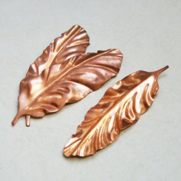 画像1: aged copper 68x25 leaf stamping (1)