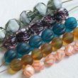 画像3: 2pcs 8.5x9 "Amber/ Green" frosted melon beads (3)