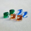 画像2: 9mm square beads "Crystal/ Topaz givre" (2)