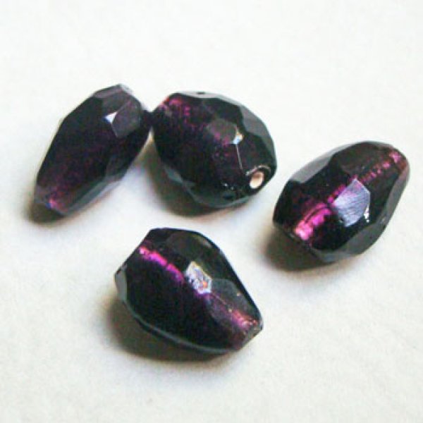 画像1: 18x13 "Purple" faceted drop beads (1)