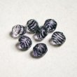 画像2: 2pcs 8mm "Clear/Purple" stripe beads (2)