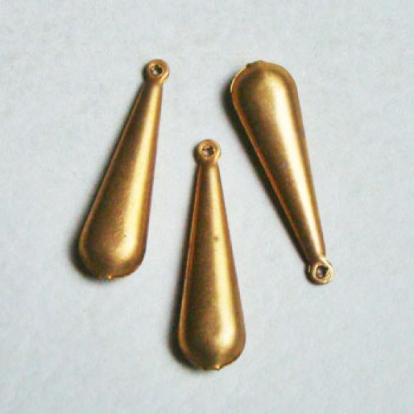 画像1: 37x10 brass hollow drop charm (1)