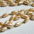 画像2: Champagne 10x5 baroque pearl link chain (2)