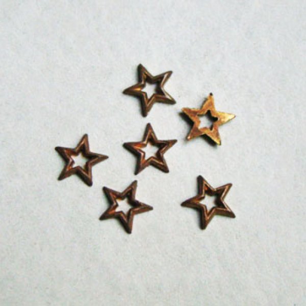 画像1: 8.5mm aged brass open star (1)