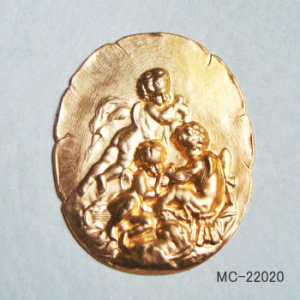 画像3: 50x41 Cherub medallion (3)