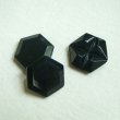 画像1: 18mm hexagon glass stone "Jet" (1)