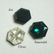 画像4: 18mm hexagon glass stone "Jet" (4)