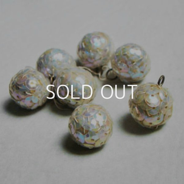 画像1: 15mm "Clear Iridescent" sequin ball (1)