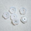 画像2: 2pcs 11mm "White Opal" 5-petal flower beads (2)