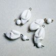 画像1: White glass beads link drop (1)