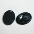 画像2: "Jet Black" 30x22.5 oval pendant (2)