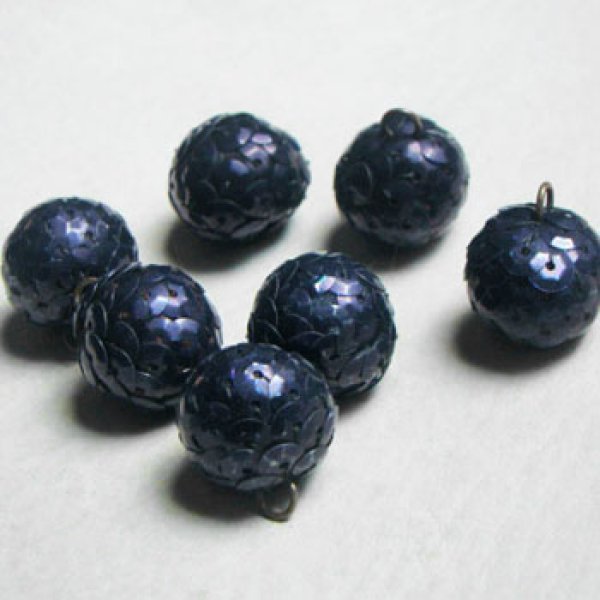 画像1: 15mm "Purple Iridescent" sequin ball (1)