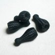 画像1: 28x13 Balck silk covered drop beads (1)