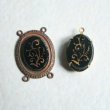 画像6: 17x13 OV "BK/GD" Scroll painted cabochon (6)