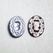 画像1: 18x13 "Brown/ White" Lace cameo (1)