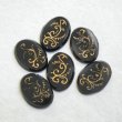 画像4: 17x13 OV "BK/GD" Scroll painted cabochon (4)