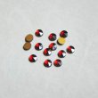 画像1: 10pcs "Dark Siam" 3mm faceted cabochon (1)