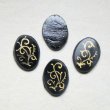 画像5: 17x13 OV "BK/GD" Scroll painted cabochon (5)