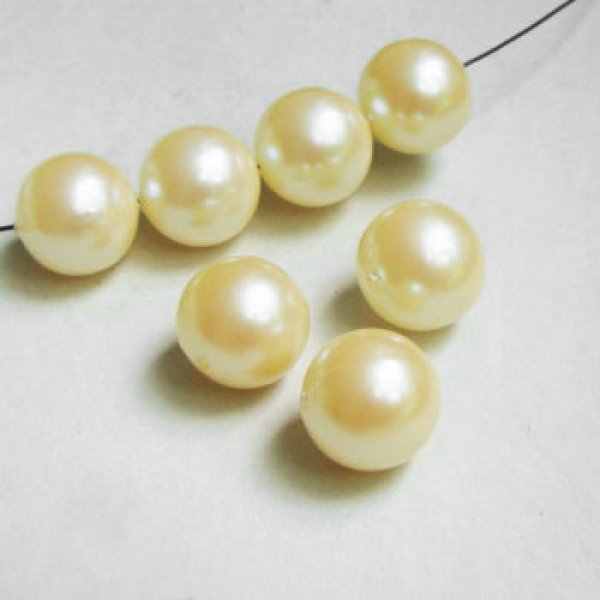 画像1: 2pcs 18mm "Cream" plastic pearl (1)