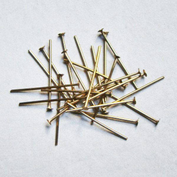 画像1: 30pcs brass 20mm head pin (1)