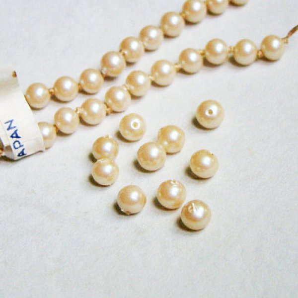 画像1: 10pcs 5mm Cream glass pearl (1)