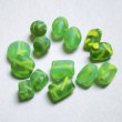 画像1: "Frost Light Green" lined glass beads (1)