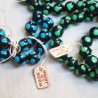 画像2: 4pcs 8mm "Black/Green" polka dot beads (2)