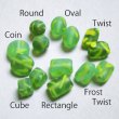 画像2: "Frost Light Green" lined glass beads (2)
