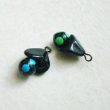 画像3: 4pcs 8mm "Black/Green" polka dot beads (3)