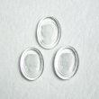 画像1: 1 pair 18x13 OV clear lady cameo L &R set (1)