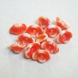 画像1: 2pcs 11x6 flower beads "Coral" (1)