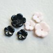 画像4: 2pcs flat flower beads "Black" (4)