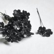 画像2: 14mm flower on wire "Black " (2)