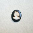 画像2: 12x10 OV "Black/0ff-WHite" plasic cameo (2)